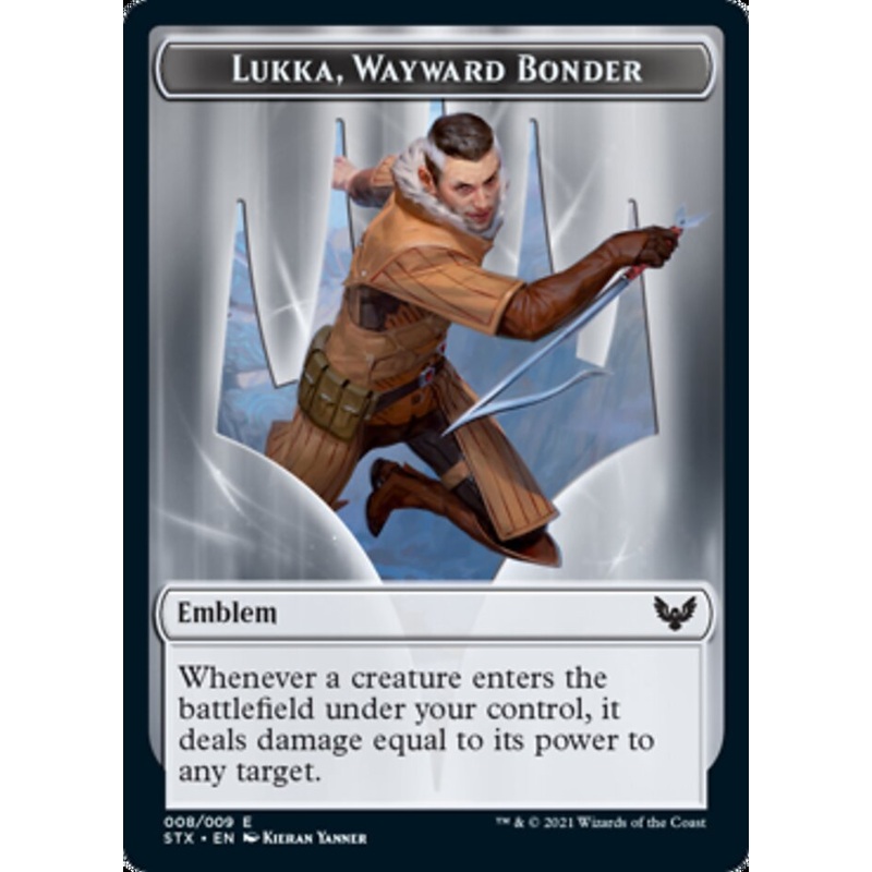 Lukka, Wayward Bonder Emblem [Strixhaven: School of Mages Tokens]