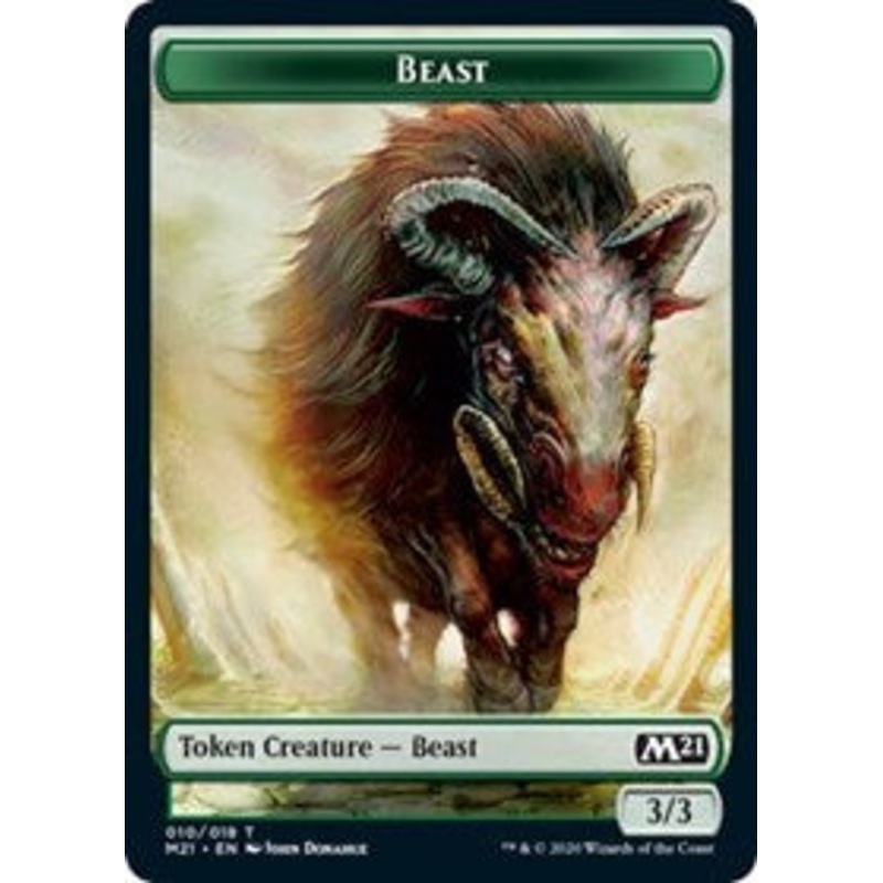 Beast // Saproling Double-Sided Token [Core Set 2021 Tokens]
