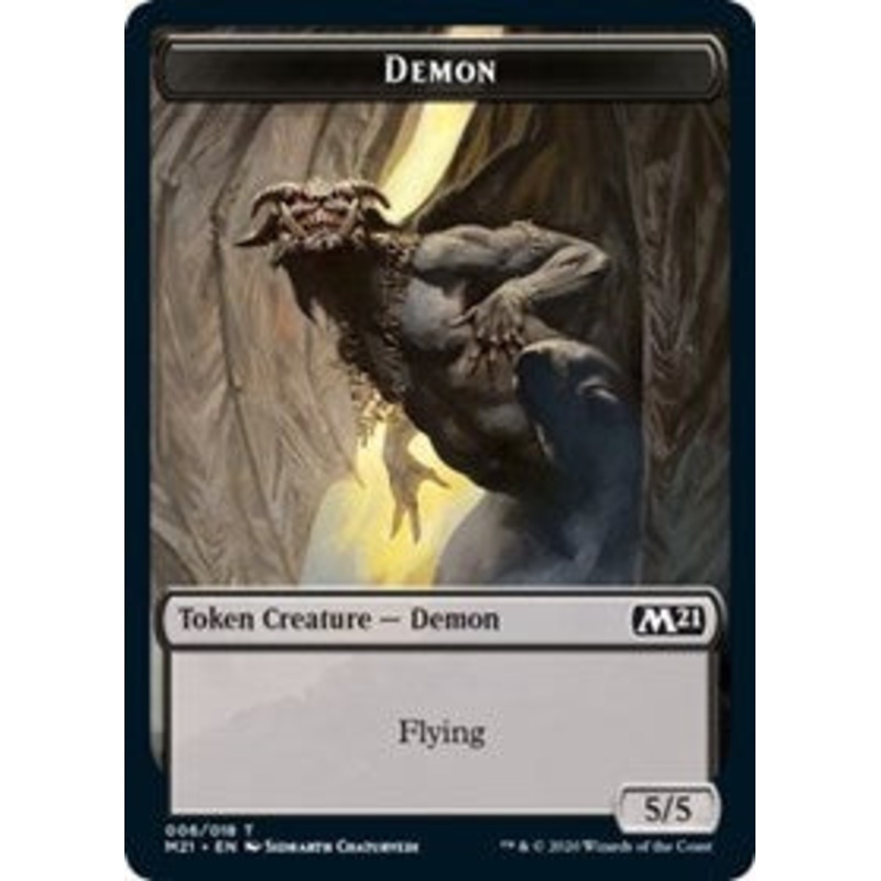Demon // Goblin Wizard Double-Sided Token [Core Set 2021 Tokens]