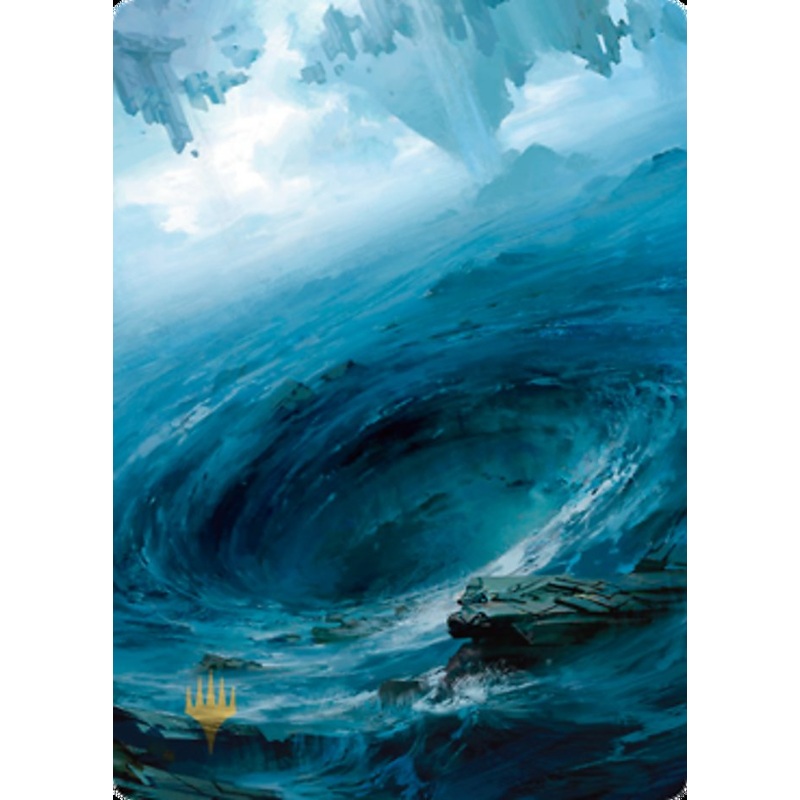 Island 3 Art Card (Gold-Stamped Signature) [Zendikar Rising Art Series]