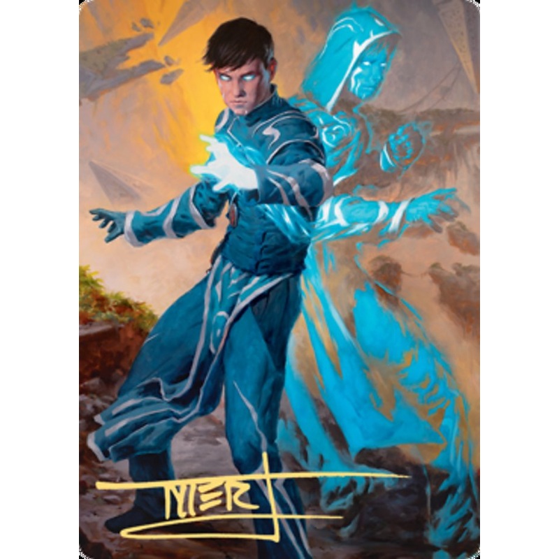 Jace, Mirror Mage 1 Art Card (Gold-Stamped Signature) [Zendikar Rising Art Series]
