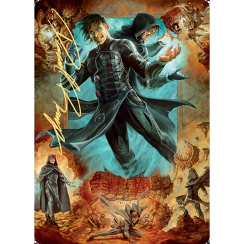 Jace, Mirror Mage 2 Art Card (Gold-Stamped Signature) [Zendikar Rising Art Series]