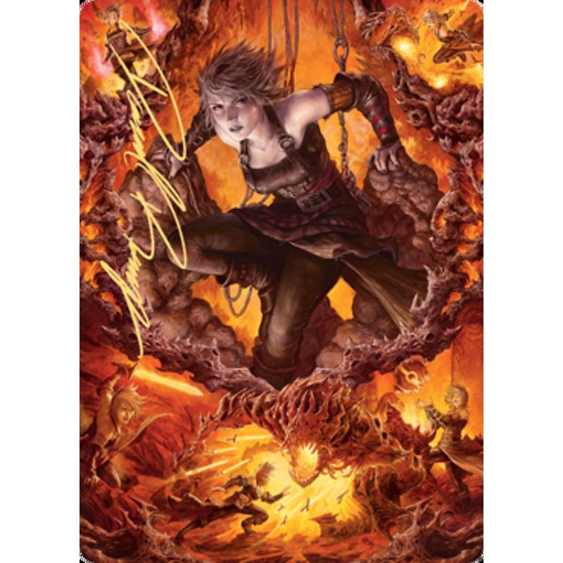 Nahiri, Heir of the Ancients 2 Art Card (Gold-Stamped Signature) [Zendikar Rising Art Series]