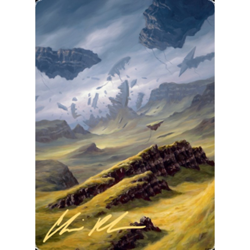 Plains 3 Art Card (Gold-Stamped Signature) [Zendikar Rising Art Series]