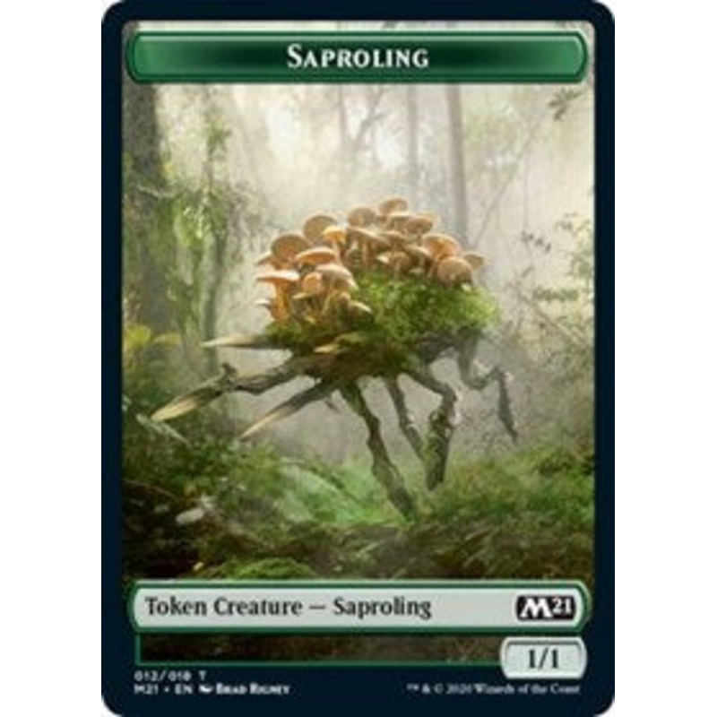 Saproling // Zombie Double-Sided Token [Core Set 2021 Tokens]