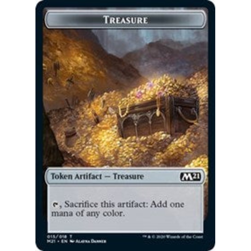 Treasure // Zombie Double-Sided Token [Core Set 2021 Tokens]
