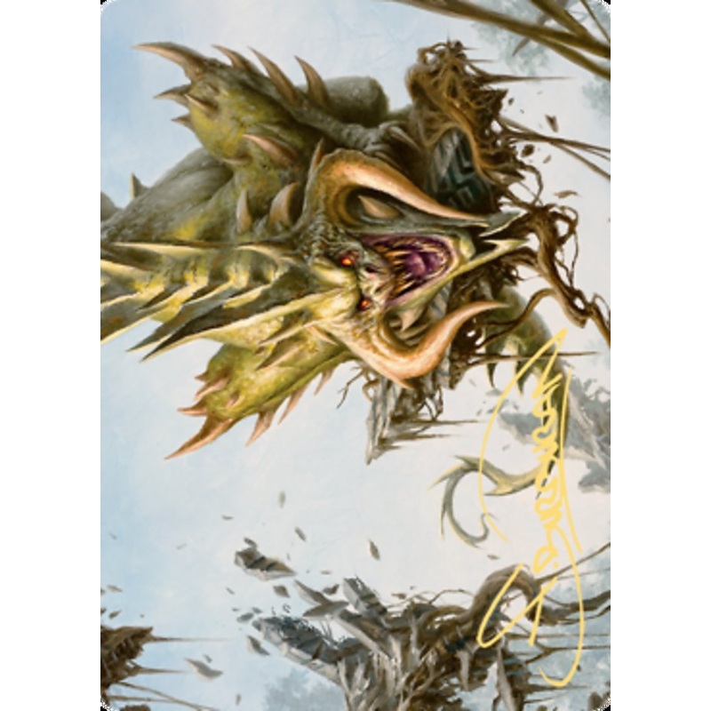 Canopy Baloth Art Card (Gold-Stamped Signature) [Zendikar Rising Art Series]