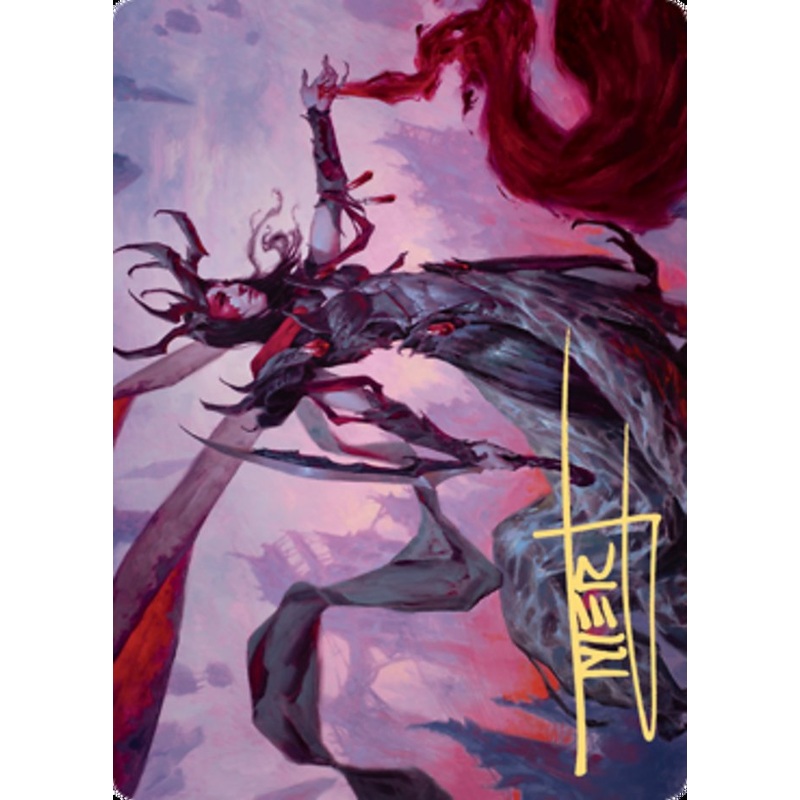 Drana, the Last Bloodchief Art Card (Gold-Stamped Signature) [Zendikar Rising Art Series]