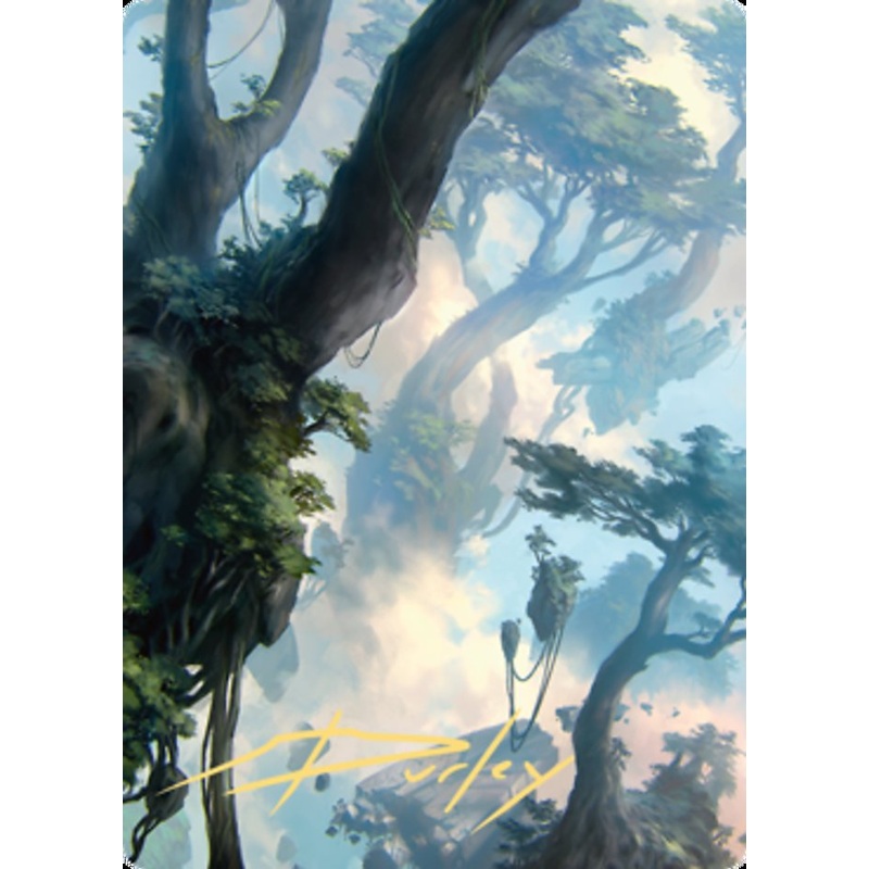 Forest 1 Art Card (Gold-Stamped Signature) [Zendikar Rising Art Series]
