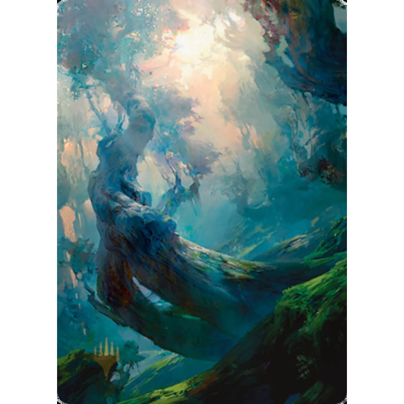 Forest 3 Art Card (Gold-Stamped Signature) [Zendikar Rising Art Series]