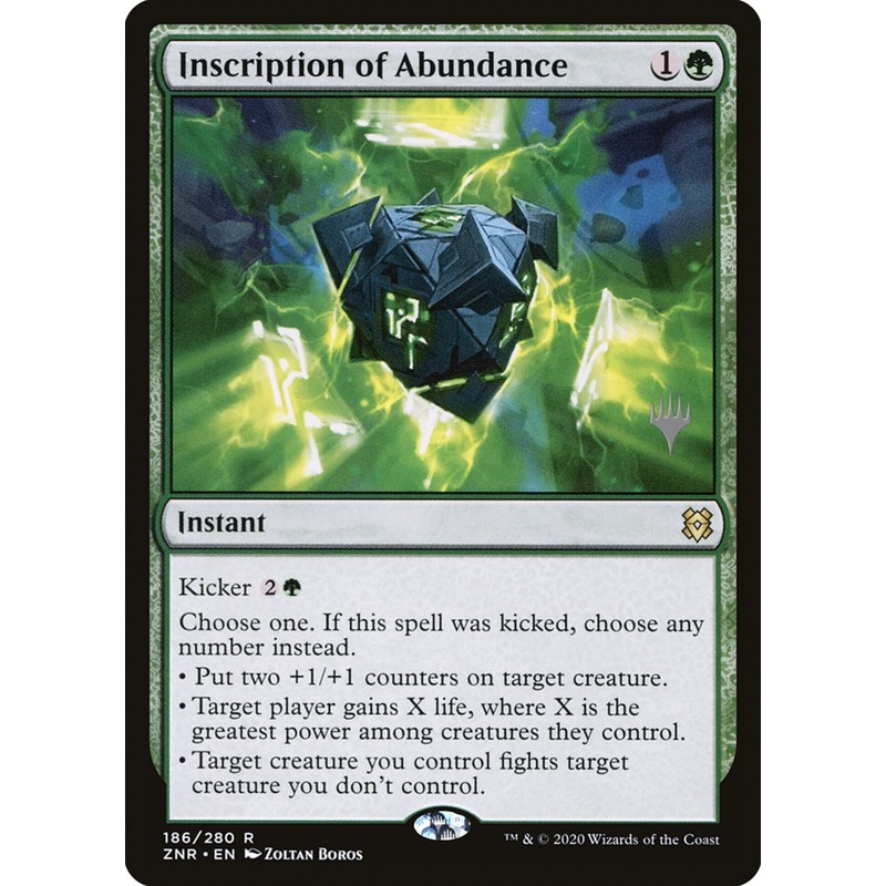 Inscription of Abundance (Promo Pack) [Zendikar Rising Promos]
