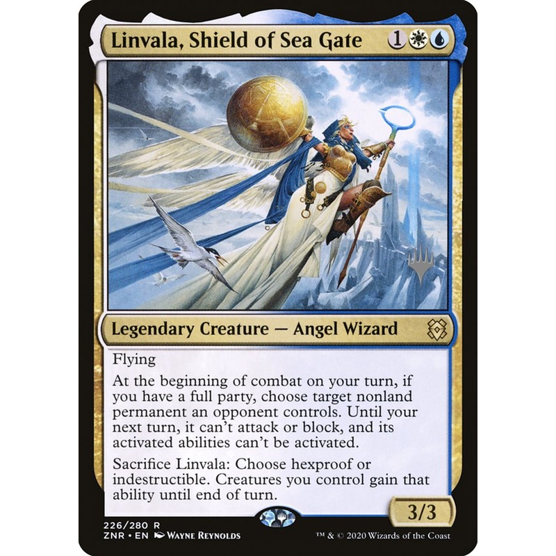 Linvala, Shield of Sea Gate (Promo Pack) [Zendikar Rising Promos]