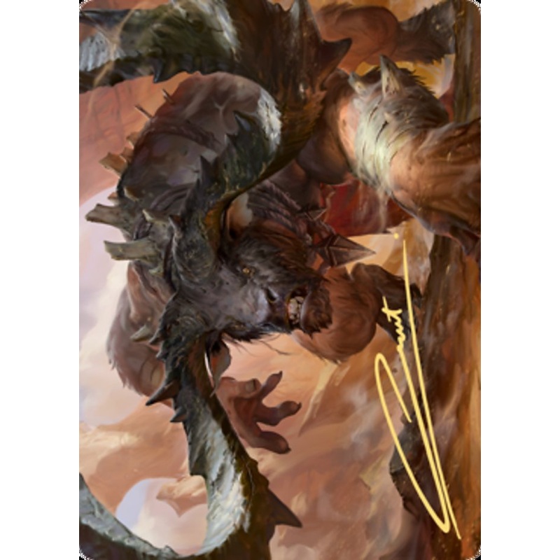 Moraug, Fury of Akoum Art Card (Gold-Stamped Signature) [Zendikar Rising Art Series]