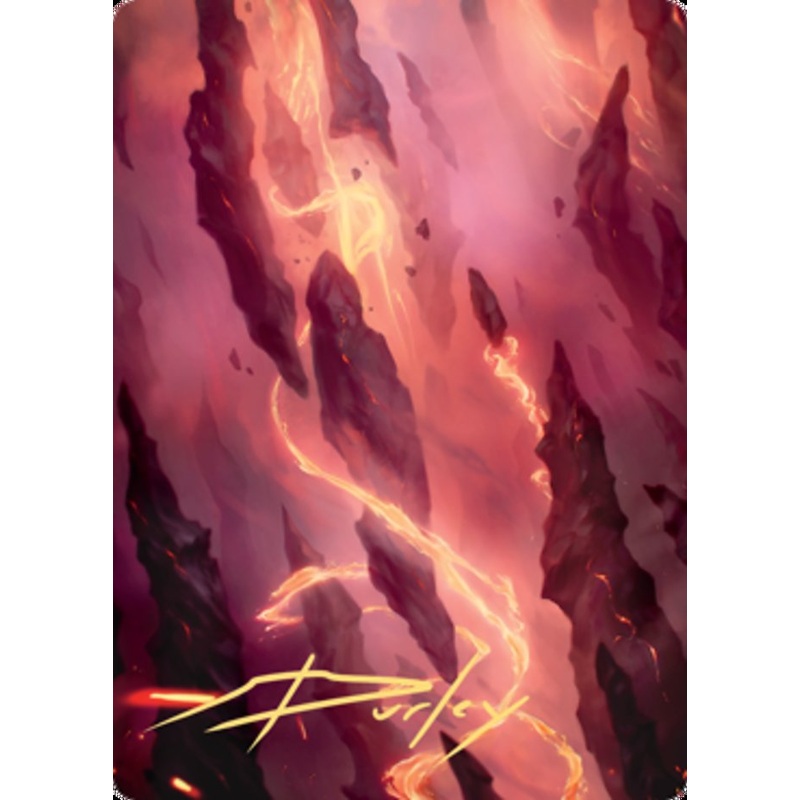 Mountain 1 Art Card (Gold-Stamped Signature) [Zendikar Rising Art Series]
