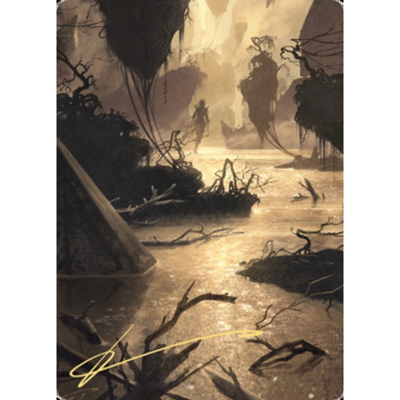 Murkwater Pathway Art Card (Gold-Stamped Signature) [Zendikar Rising Art Series]