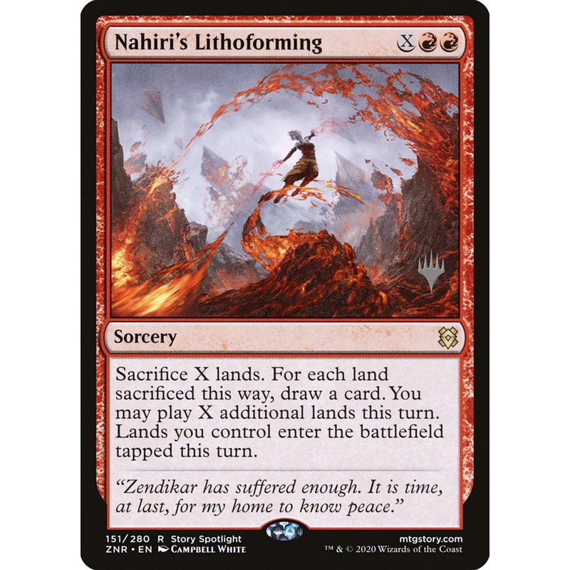 Nahiri's Lithoforming (Promo Pack) [Zendikar Rising Promos]