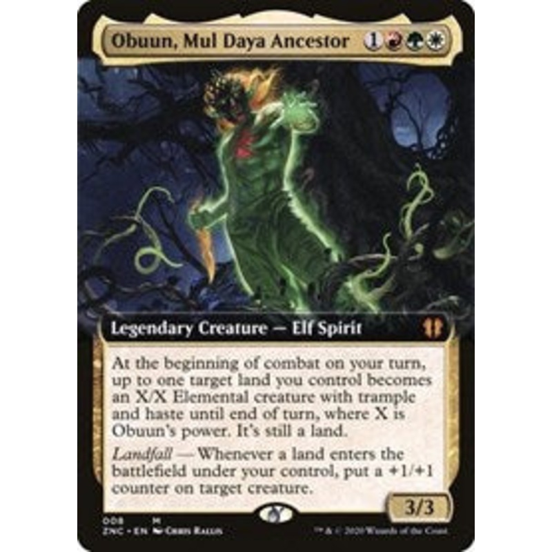 Obuun, Mul Daya Ancestor (Extended Art) [Zendikar Rising Commander]
