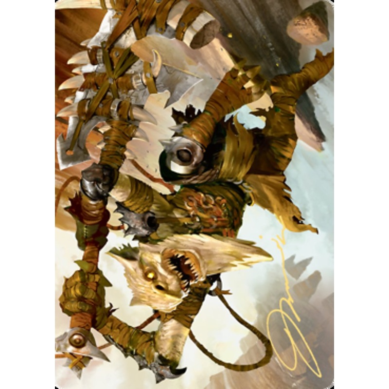 Teeterpeak Ambusher Art Card (Gold-Stamped Signature) [Zendikar Rising Art Series]