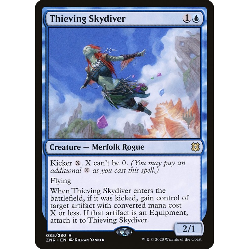 Thieving Skydiver (Promo Pack) [Zendikar Rising Promos]