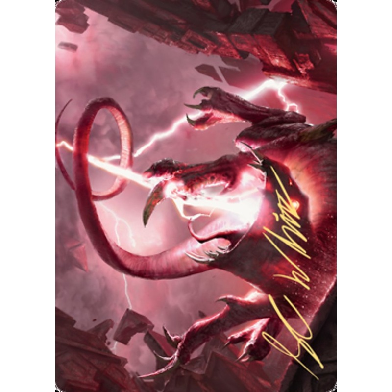 Thundering Rebuke Art Card (Gold-Stamped Signature) [Zendikar Rising Art Series]