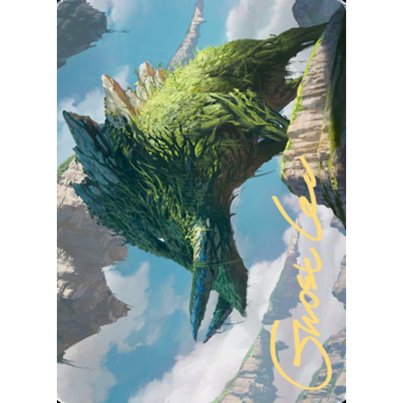 Yasharn, Implacable Earth Art Card (Gold-Stamped Signature) [Zendikar Rising Art Series]