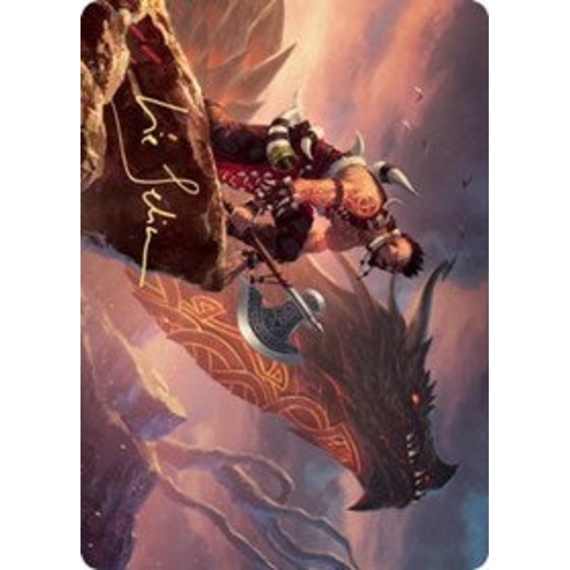 Dragonkin Berserker Art Card (Gold-Stamped Signature) [Kaldheim Art Series]