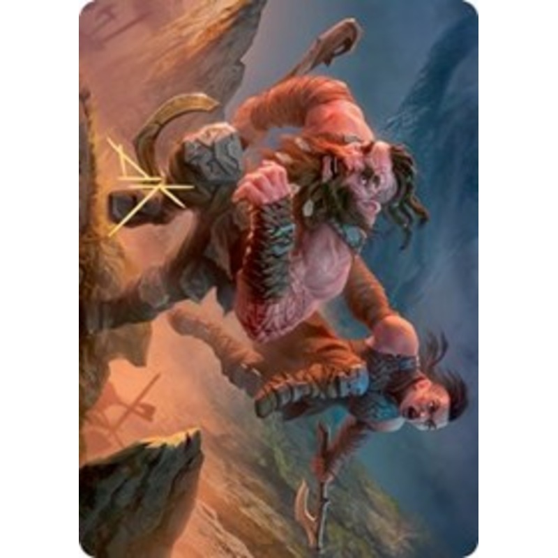 Dwarven Reinforcements Art Card (Gold-Stamped Signature) [Kaldheim Art Series]