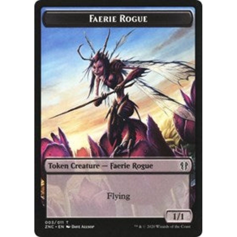Faerie Rogue // Rat Double-Sided Token [Zendikar Rising Commander Tokens]
