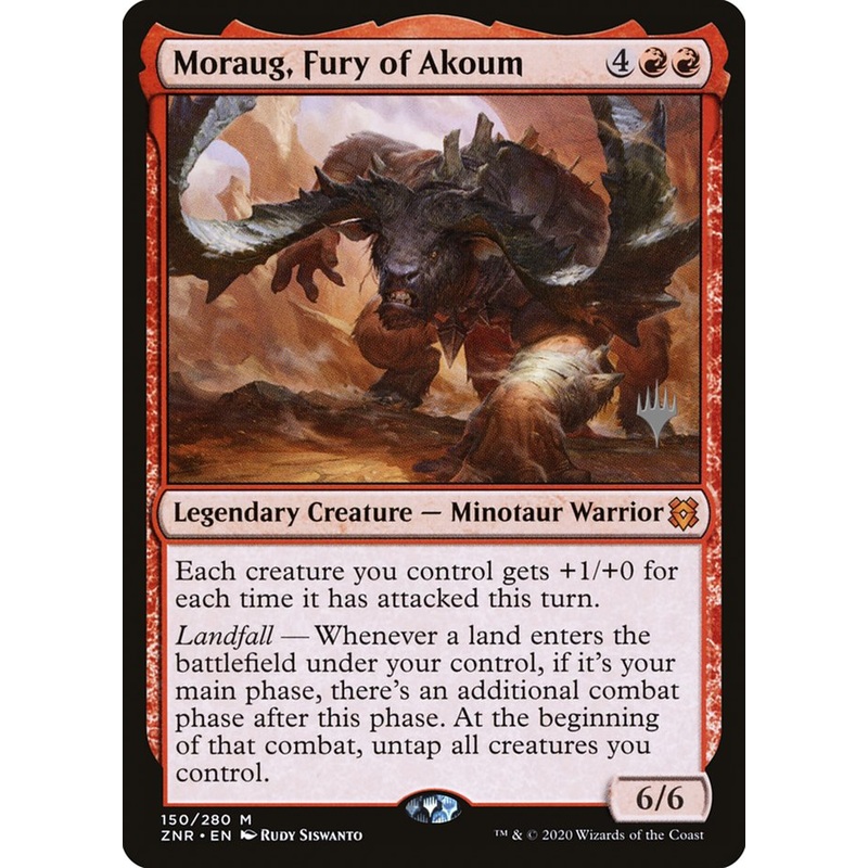 Moraug, Fury of Akoum (Promo Pack) [Zendikar Rising Promos]