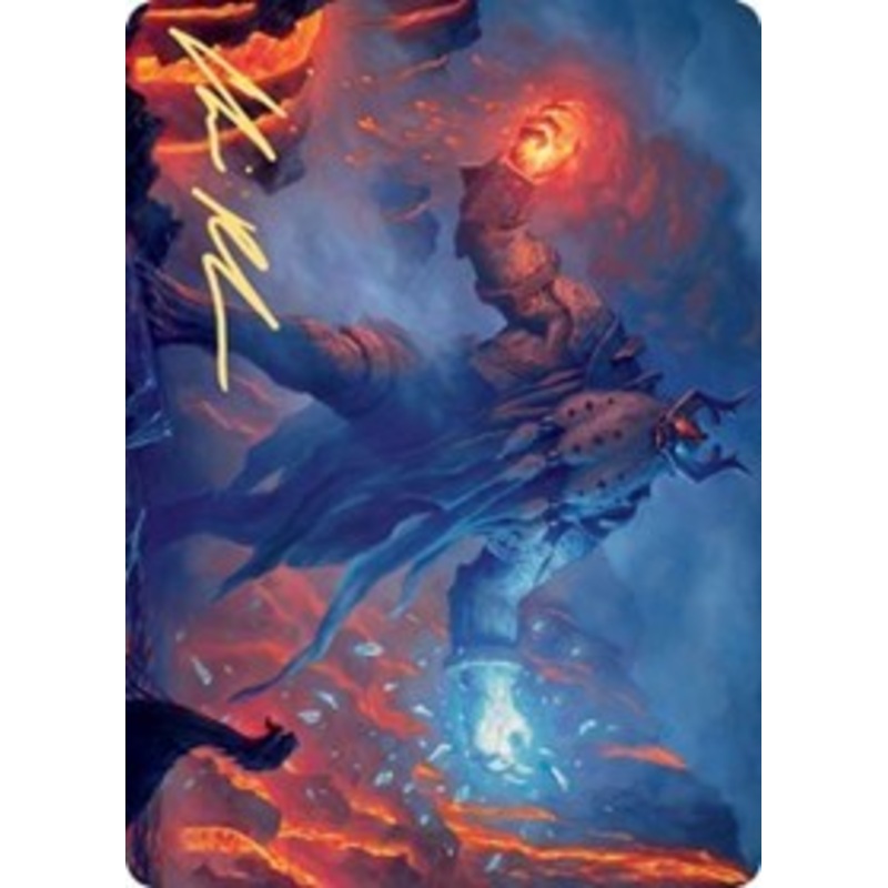 Aegar, the Freezing Flame (Gold-Stamped Signature) [Kaldheim Art Series]