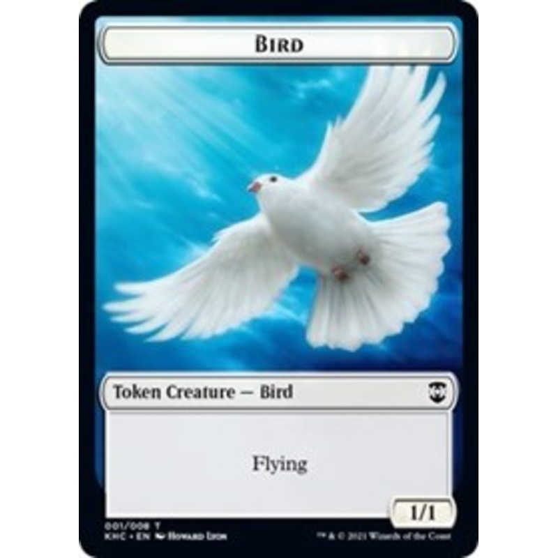 Bird (001) // Soldier Double-Sided Token [Kaldheim Commander Tokens]