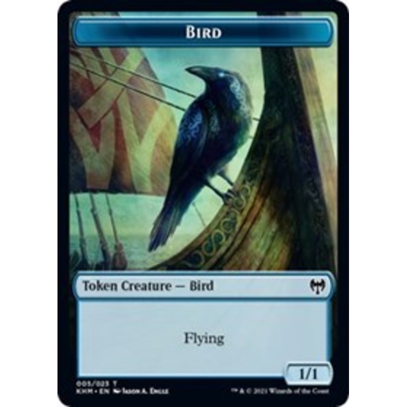 Bird (005) // Soldier Double-Sided Token [Kaldheim Commander Tokens]