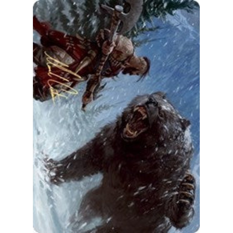 Blizzard Brawl Art Card (Gold-Stamped Signature) [Kaldheim Art Series]