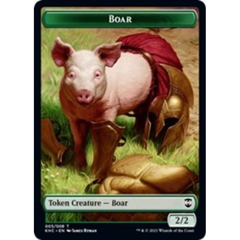 Boar // Spirit Double-Sided Token [Kaldheim Commander Tokens]