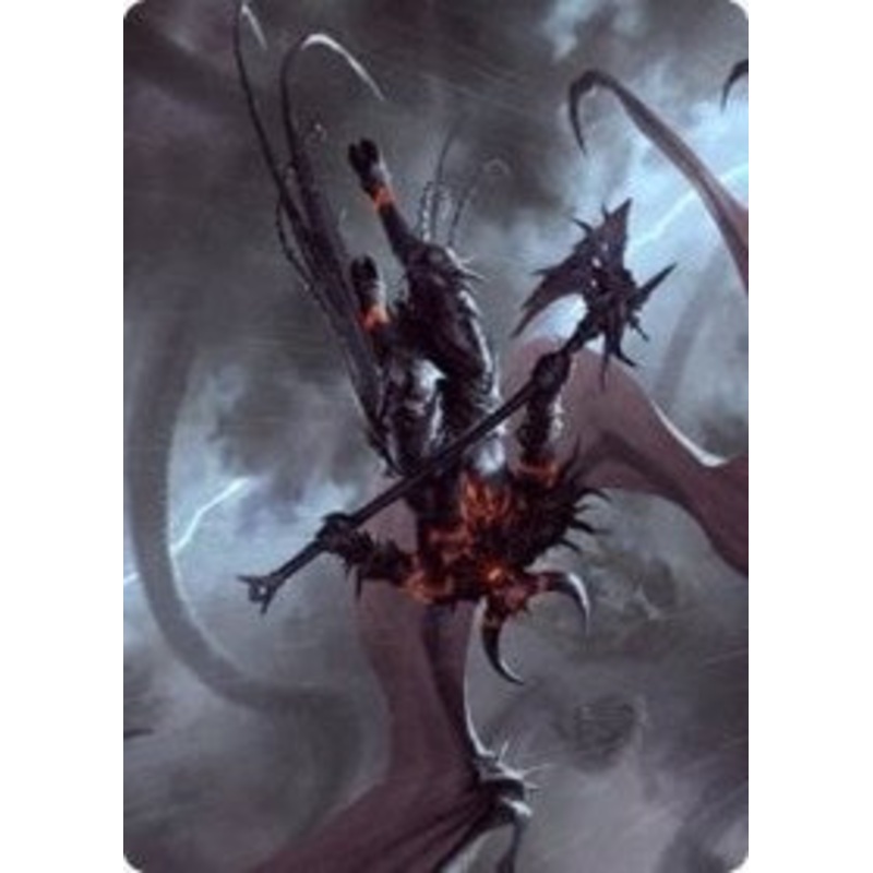 Burning-Rune Demon Art Card [Kaldheim Art Series]