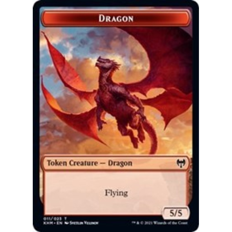 Dragon // Thopter Double-Sided Token [Kaldheim Commander Tokens]