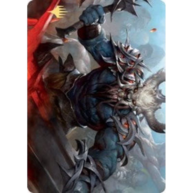 Frenzied Raider Art Card (Gold-Stamped Signature) [Kaldheim Art Series]