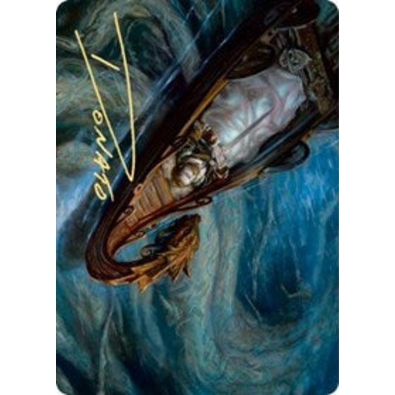 Funeral Longboat Art Card (Gold-Stamped Signature) [Kaldheim Art Series]