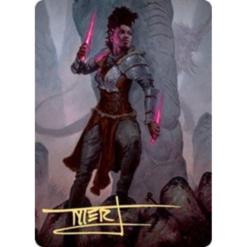 Kaya the Inexorable Art Card (Gold-Stamped Signature) [Kaldheim Art Series]