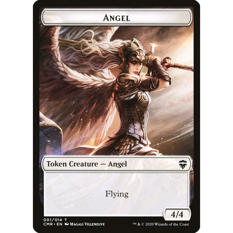 Angel // Elf Warrior Double-Sided Token [Commander Legends Tokens]