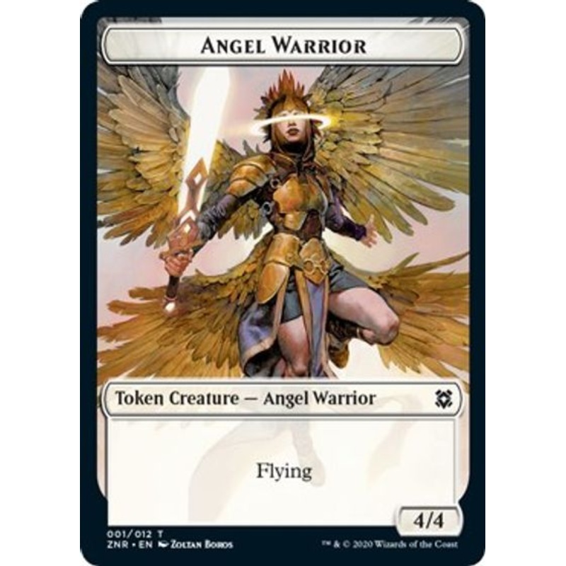 Angel Warrior // Shark Double-Sided Token [Challenger Decks 2021 Tokens]