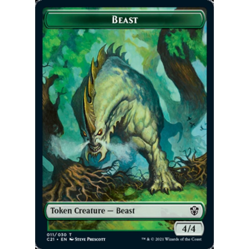 Beast (011) // Insect Double-Sided Token [Commander 2021 Tokens]