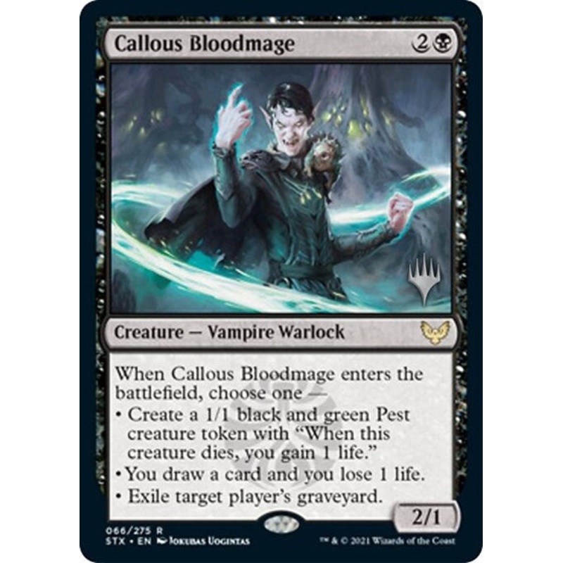 Callous Bloodmage (Promo Pack) [Strixhaven: School of Mages Promos]