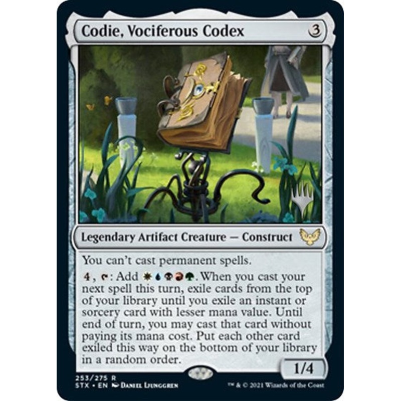 Codie, Vociferous Codex (Promo Pack) [Strixhaven: School of Mages Promos]