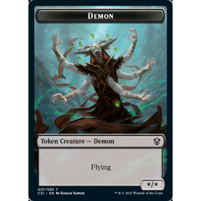 Demon // Fungus Beast Double-Sided Token [Commander 2021 Tokens]