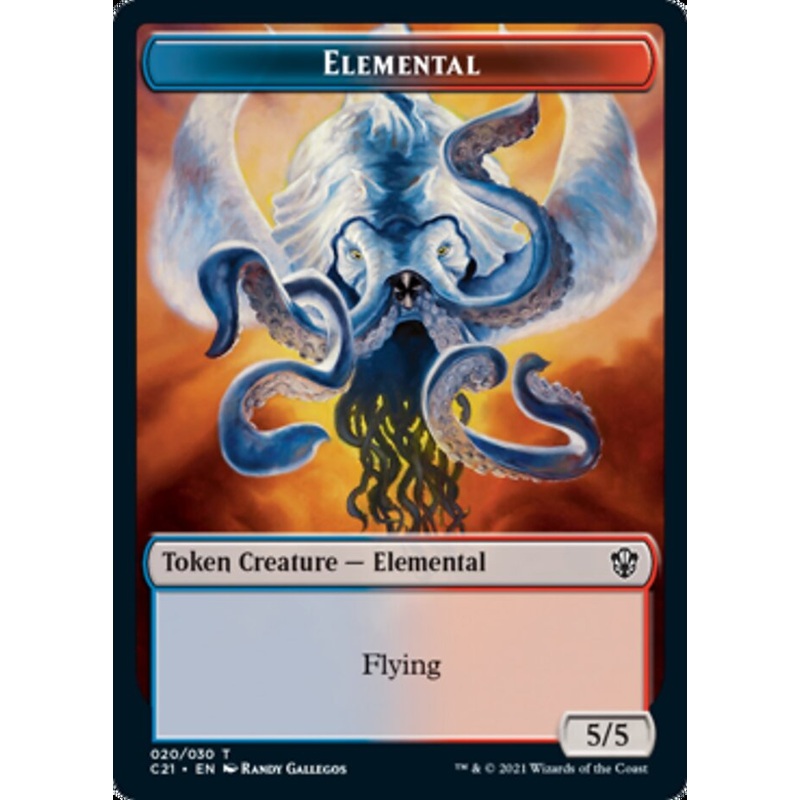 Elemental (020) // Copy Double-Sided Token [Commander 2021 Tokens]