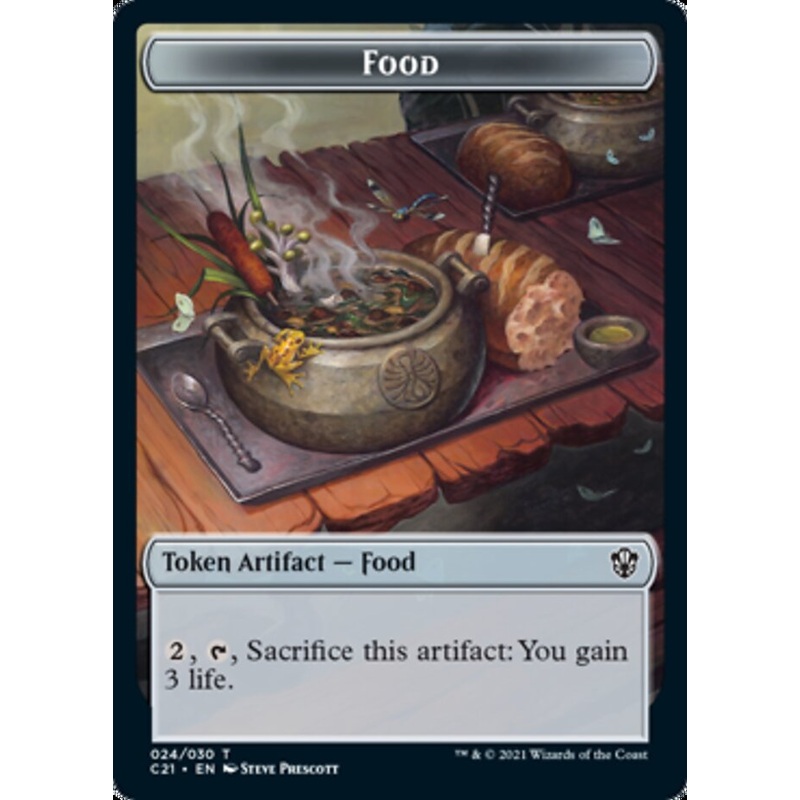 Food // Saproling Double-Sided Token [Commander 2021 Tokens]