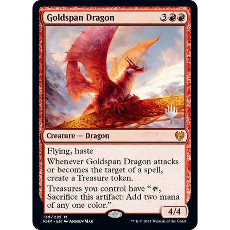 Goldspan Dragon (Promo Pack) [Kaldheim Promos]