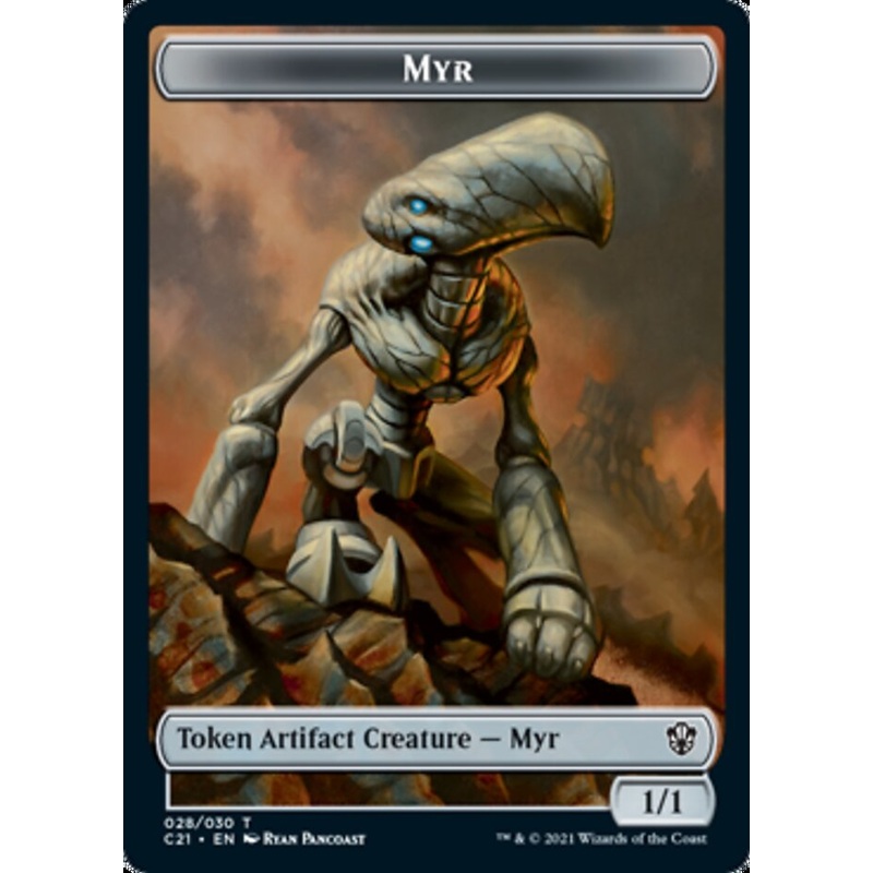 Myr // Treasure Double-Sided Token [Commander 2021 Tokens]