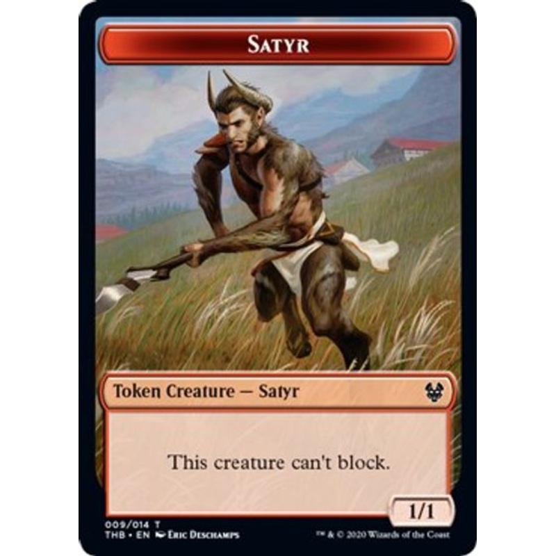 Satyr // Goblin Construct Double-Sided Token [Challenger Decks 2021 Tokens]